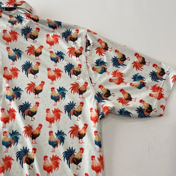 Waggle Golf Polo Feelin Cocky Rooster Performance Shirt Men’s Size XL - Picture 15 of 15